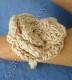 COTTON JEWELRY RING IN CROCHET COTTON AND LUREX WIRE WITH FLOWER. - com Etnika Slog d.o.o.