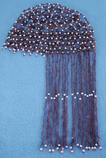 COPRICAPO DANZA DEL VENTRE RETE DI PERLINE E PALLI COPRICAPO DANZA DEL VENTRE RETE DI PERLINE E PALLI