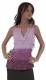 TOP IN COTONE CON RICAMI E PAILLETTE, COLORE SFUMA