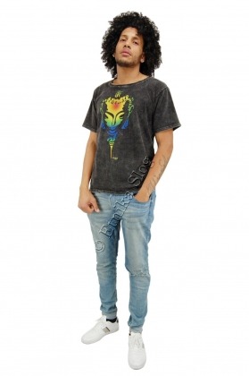 T-SHIRT UOMO COTONE - STONEWASHED CON STAMPA