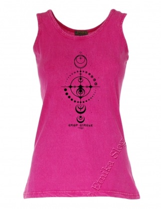 TOP / CANOTTA COTONE DONNA - STONEWASHED CON STAMPA