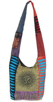 STONEWASHED SHOULDER COTTON BAGS WITH PRINTS 