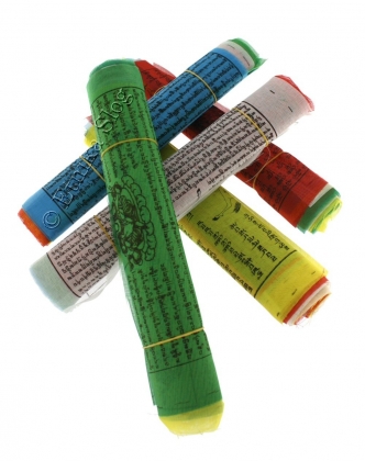 TIBETAN FLAGS AND DECORATIVE BANDS